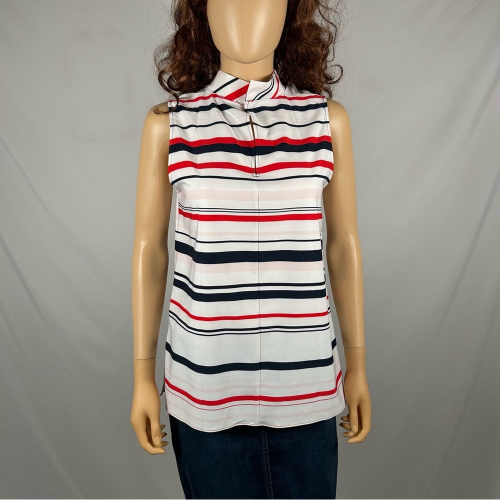 Ann Taylor Multicolor Striped Sleeveless Blouse Size Small